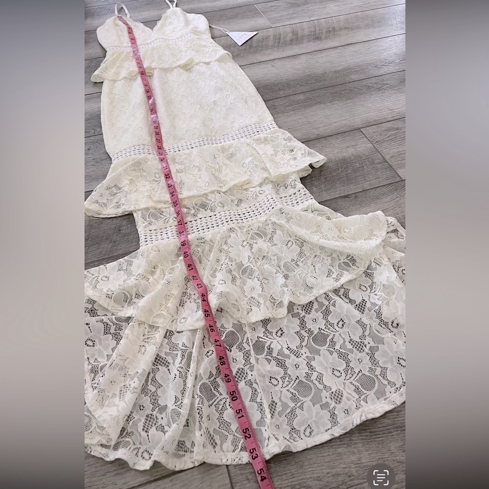 Love Triangle Tiered Ruffle Lace Maxi Dress - Picture 15 of 15